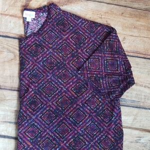Lularoe XL Irma purple multi geo print